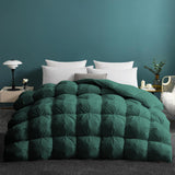 Goose Feather Down Comforter with Pinch Pleat Design - All Season Duvet Insert
