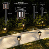 Solar Lights Outdoor 20 LM LED with 2-Tone Bronze Tone & Wood Tone, Solar Garden