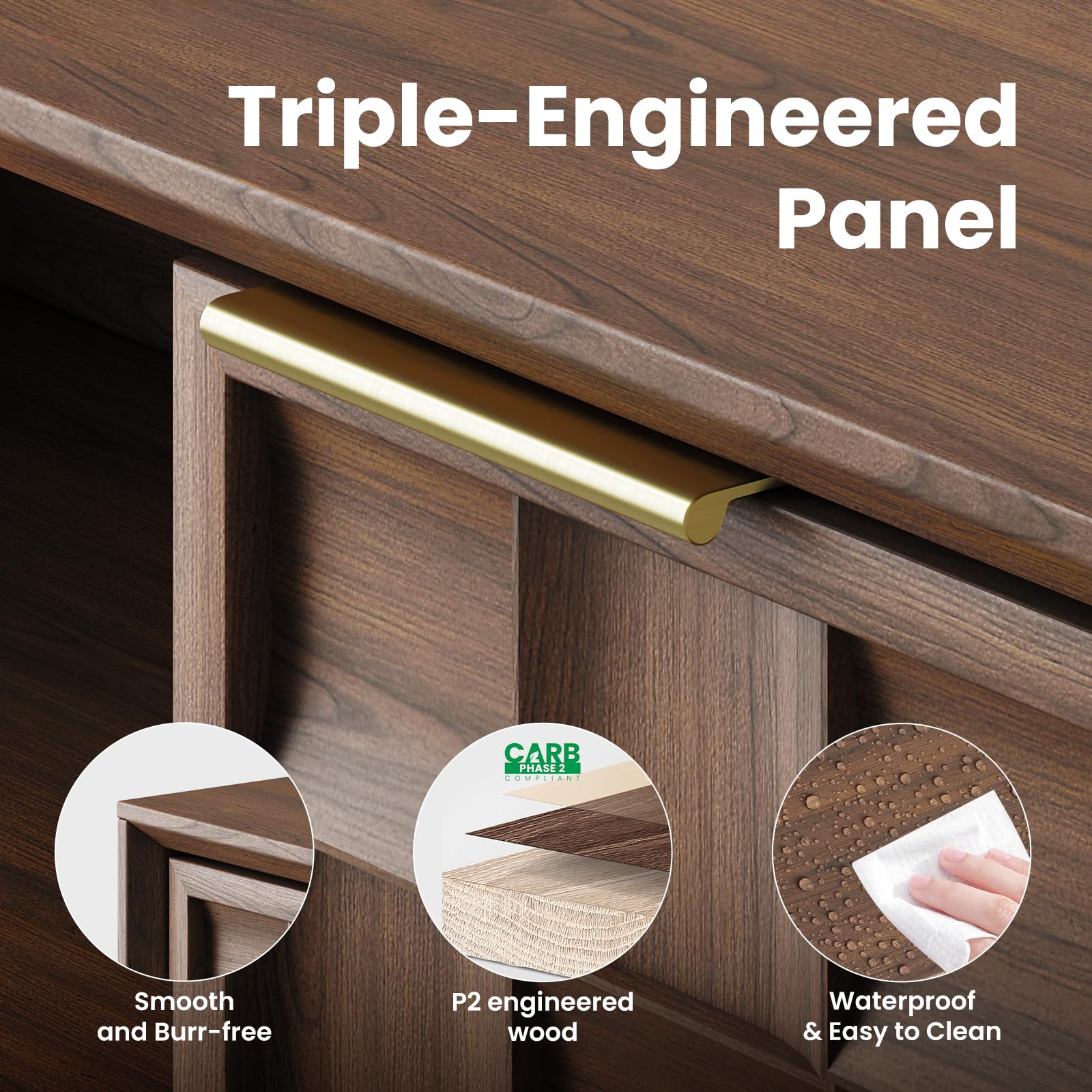 59" Mid-Century Modern TV Stand with Storage