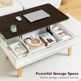 Lift Top Coffee Table, Easy-to-Assembly Coffee Table with Large Hidden Storage Compartment