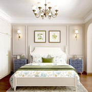 Boho Nightstand Set of 2,Blue Night Stand with 3 Drawer,Bohemian Nightstand Bedside