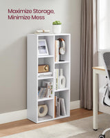 Bookcase, Bookshelf with 7 Compartments, Freestanding Shelves and Cube Organizer,