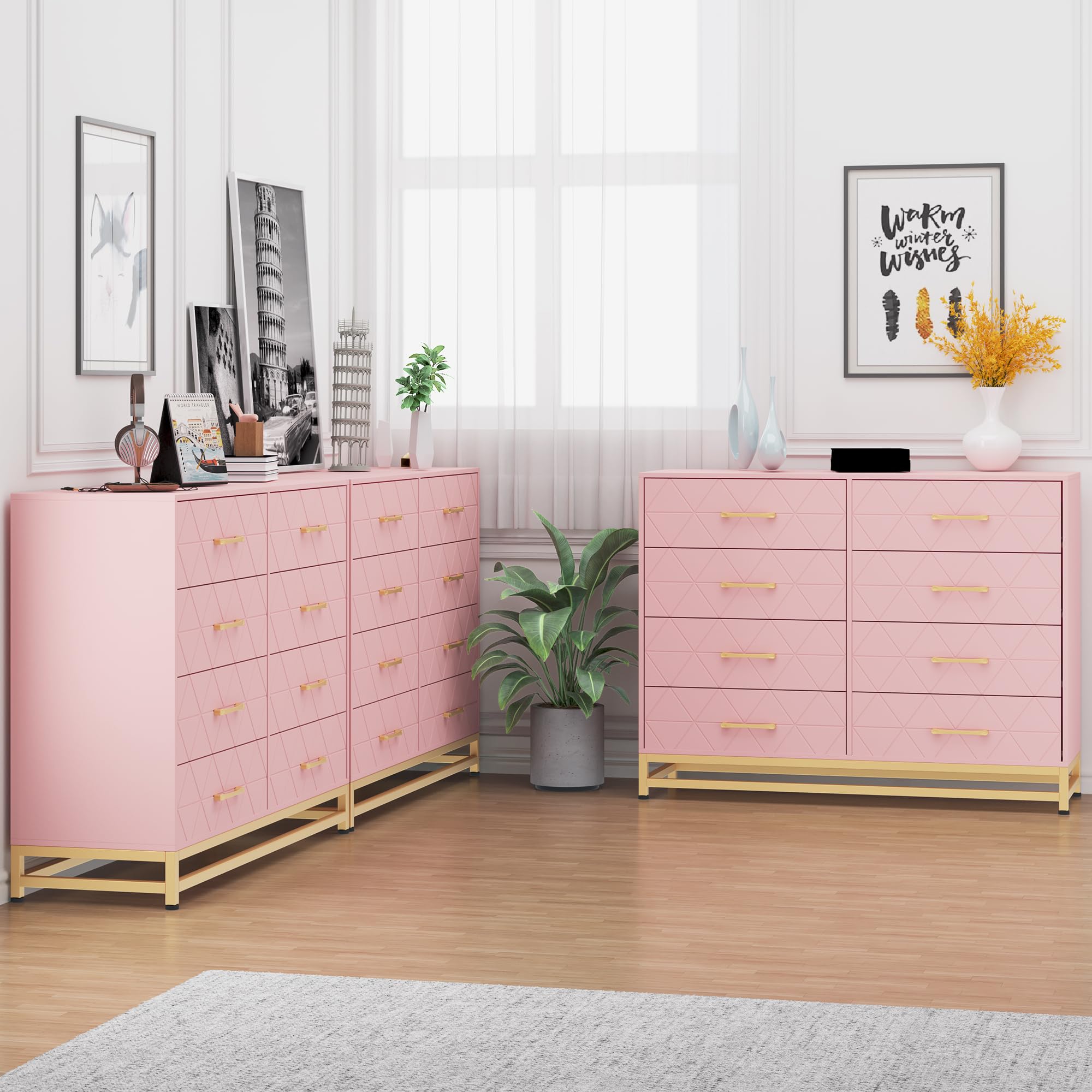 Dresser for Bedroom with 8 Drawer, Tv Stand Dressers