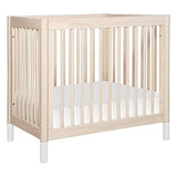 Gelato 4-in-1 Convertible Mini Crib in White and Washed Natural,