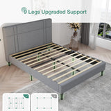 Queen Bed Frame with Headboard Queen Platform Bed Frame for Bedroom Bed Frame Queen Size with Upholstered Headboard,