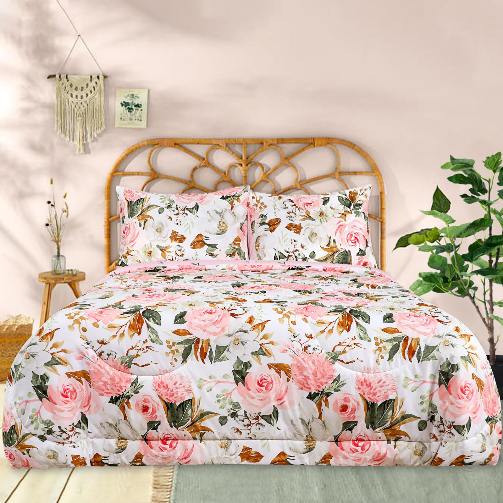 Queen Comforter Set, 3 Pieces Queen Size Comforter Sets