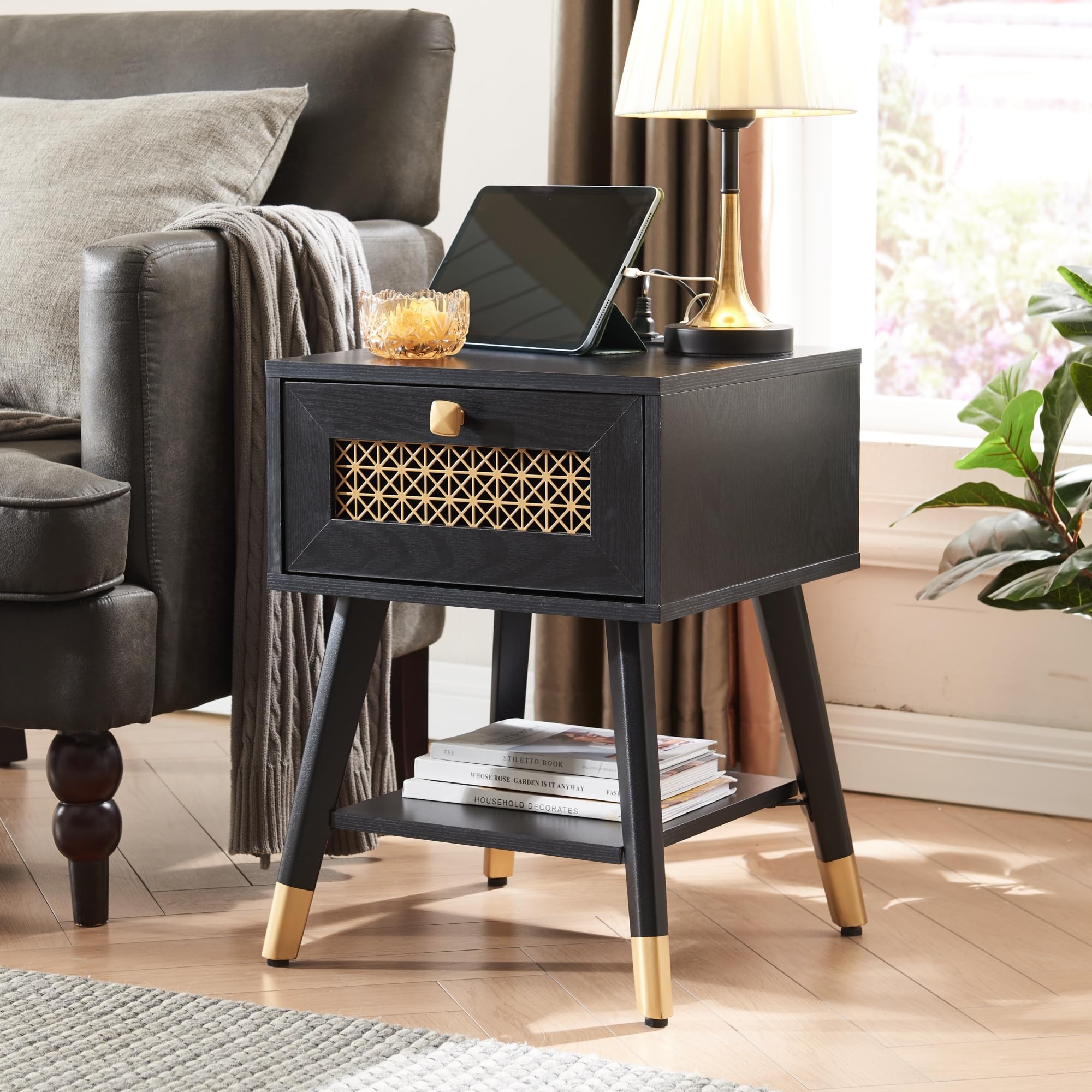 Mid Century Modern End Table for Living Room, Small Side Tables