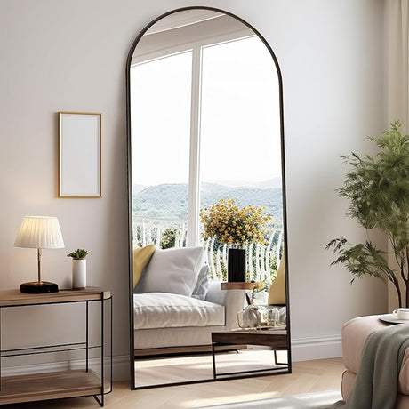 Floor Mirror Arched Full Length Mirror, 64"x21"Mirror Floor Length Standing Hanging or Leaning