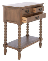 Home Collection Athena Brown 3-Drawer Console Table, 0