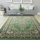 Oriental 8x10 Traditional Medallion Indoor Area Rug Siesta (Maroon Beige, 7'10" x 10')