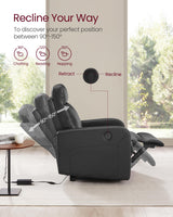 Recliner, Modern Power Recline Chair with Upholstered, Adjustable