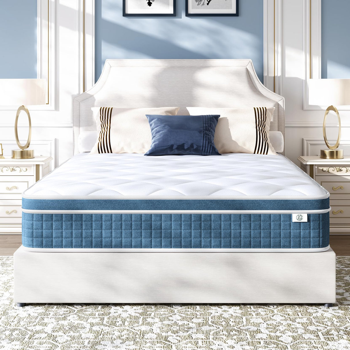 Twin Mattress 10 Inch, Hybrid Twin Size Mattress in a Box, Twin Bed Mattress with Individual Pocket Springs and Pressure