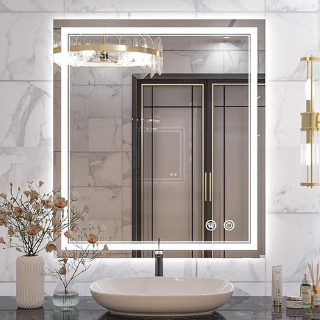 48 x 36 Inch LED Bathroom Mirror with Lights, LED Vanity Mirrors with UL Listed Driver