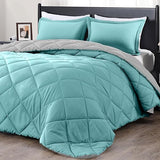 Queen Comforter Set - Blue and Sapphire Queen Comforter, Soft Bedding Comforter Sets