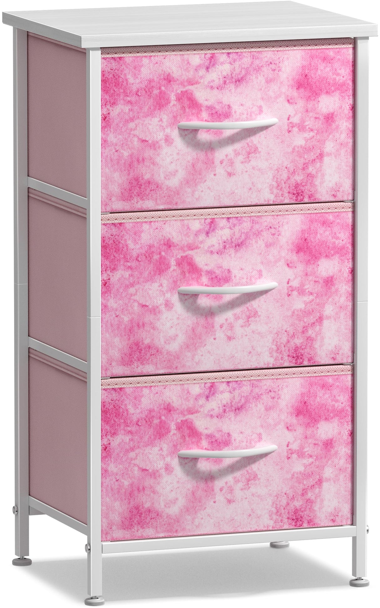 Nightstand Storage Organizer Chest with 3 Drawers - Kids Girls