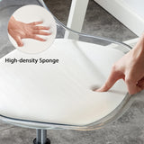 Clear Acrylic Desk Chair with Wheels