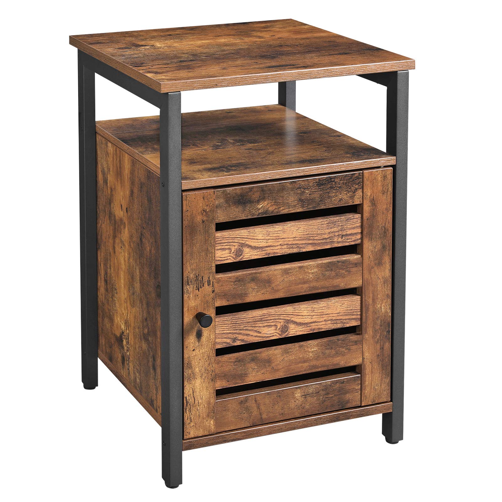 Nightstand, End Table with Open Shelf