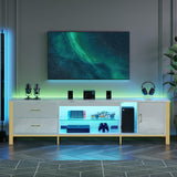 TV Stand for 75/80/85 inch TV, LED Gaming Entertainment Center, Media Console