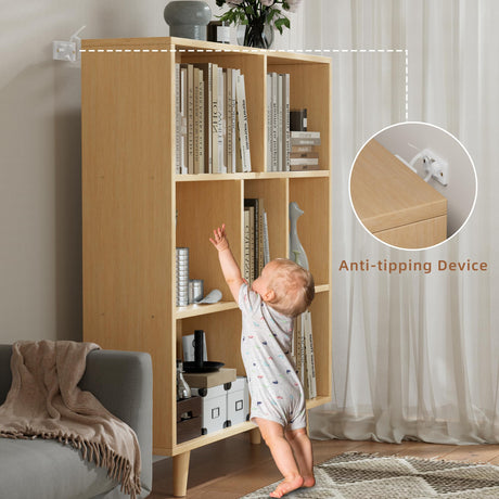 Bookshelf, 3 Tier Book Shelf with Legs, Modern Small Bookcase Storage Organizer Book