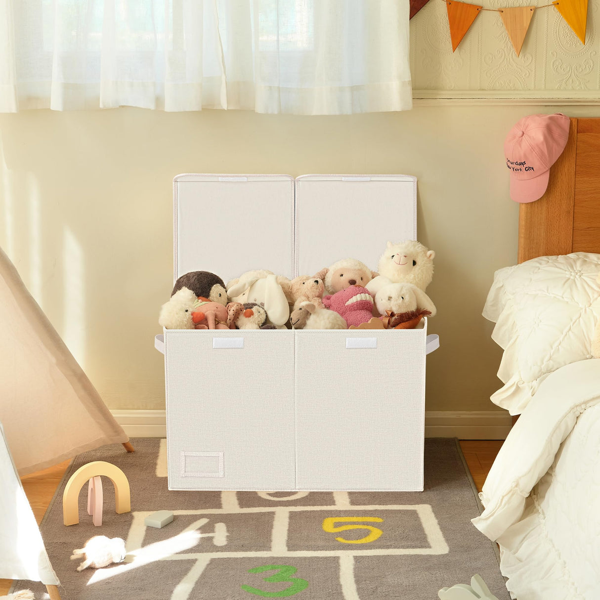 Toy Chest with Lids, Toy Storage Bins, Toy Box for Living Room Area