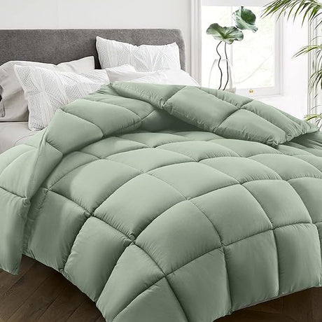 All Season Queen Size Bed Comforter - Cooling Goose Down Alternative Quilted Duvet