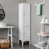 Tall Bathroom Storage Cabinet, 5-Tier Wooden Freestanding Tower Cabinet