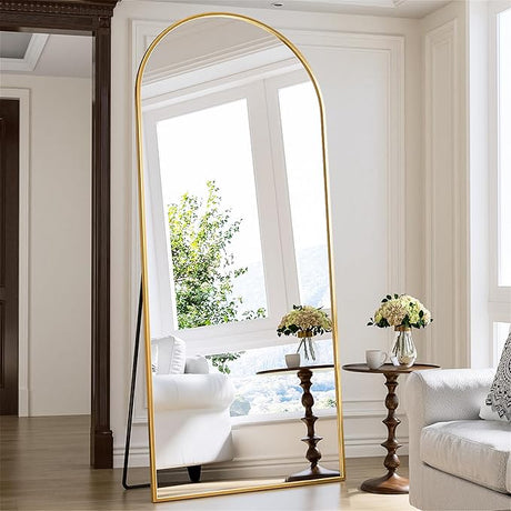 Full Length Mirror, 68"x26" Arched Floor Mirror, Glassless Mirror Full Length with Stand