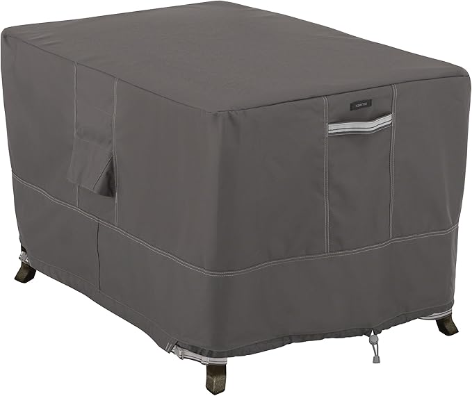 Ravenna Water-Resistant 56 Inch Rectangular Fire Pit Table Cover, Outdoor Table Cover