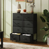 Fabric Dresser for Bedroom, Tall Dresser with 8 Drawers, Storage Tower with Fabric Bins,