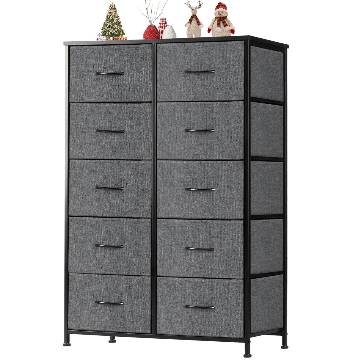 Dresser for Bedroom, Fabric Dresser with 10 Drawers, Tall Double Dresser, Chest