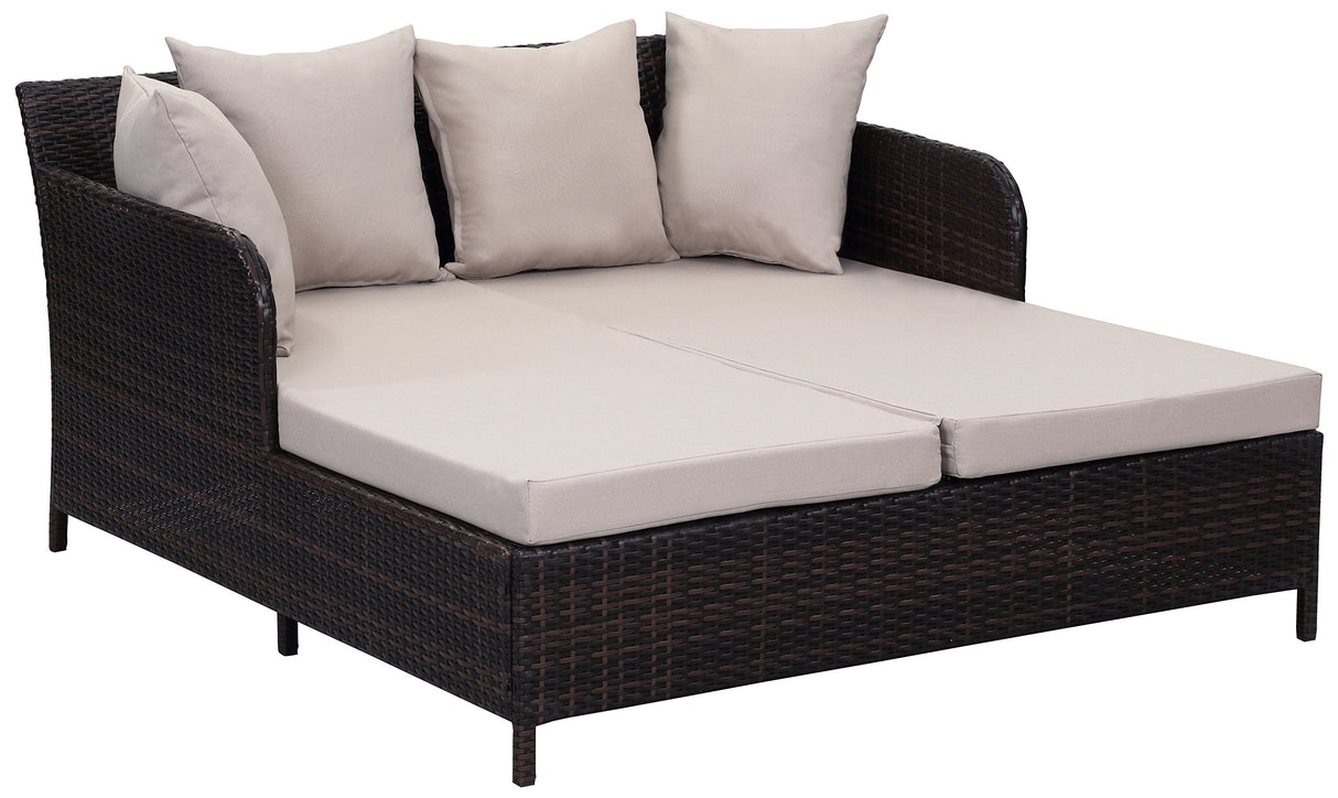 Outdoor Collection August Titanium & Sand Daybed