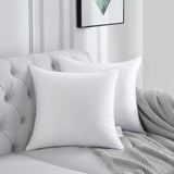 18 x 18 Pillow Inserts (Set of 2) - 18 Inch Square Interior Sofa Throw Pillow with 100% Cotton Cover