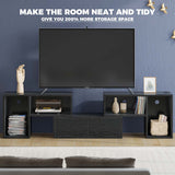 TV Stand, Deformable TV Stand with Power Outlets & LED Strip