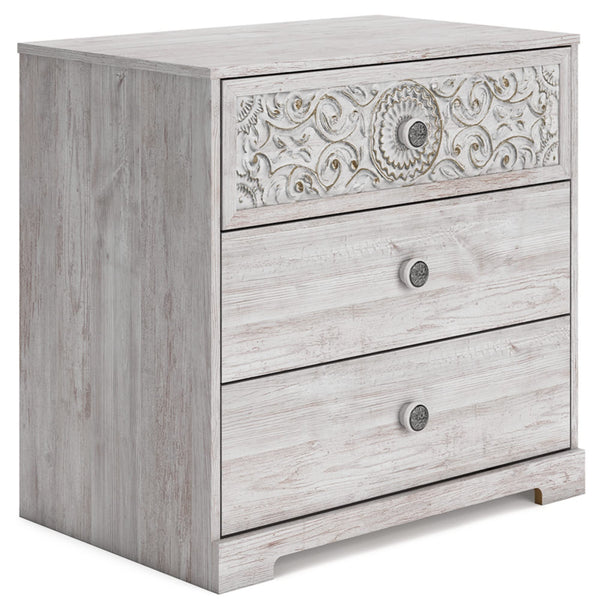 Paxberry Coastal 3 Drawer of Drawers Chest with Ball-bearing Construction, White