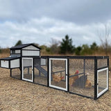 Extra Large Chicken Coop 116"L Wooden Poultry Cage