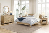 3 Piece Bedroom Set - Includes Bedroom 7 Drawer Dresser, Set of 2 Rattan Bedside