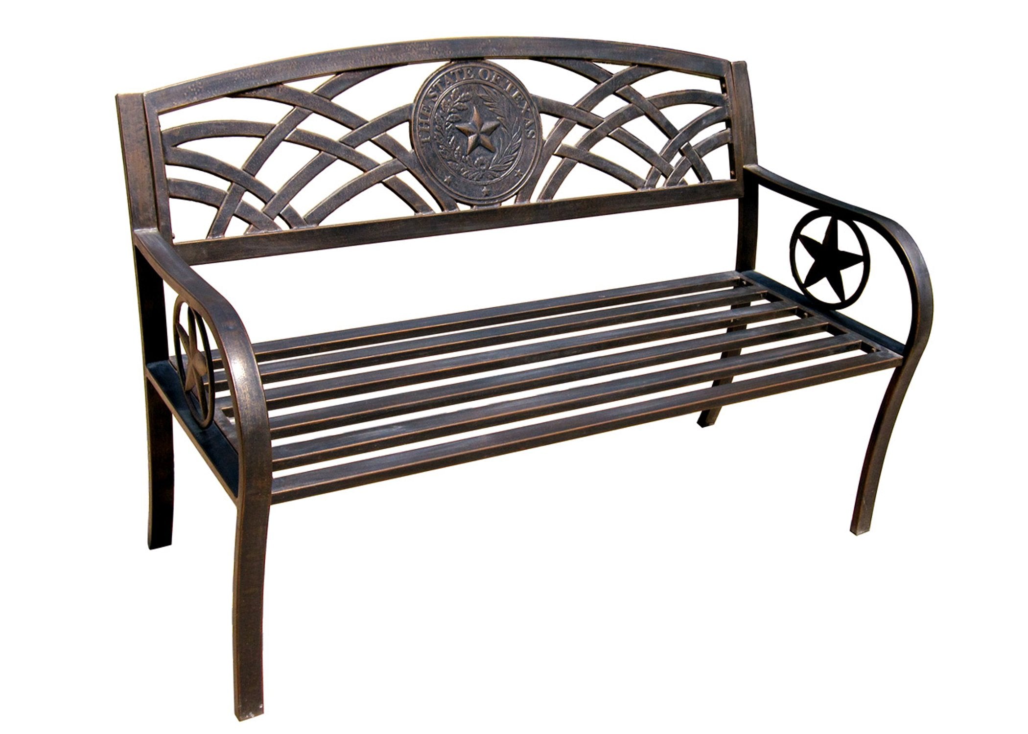 State Seal Metal Bench