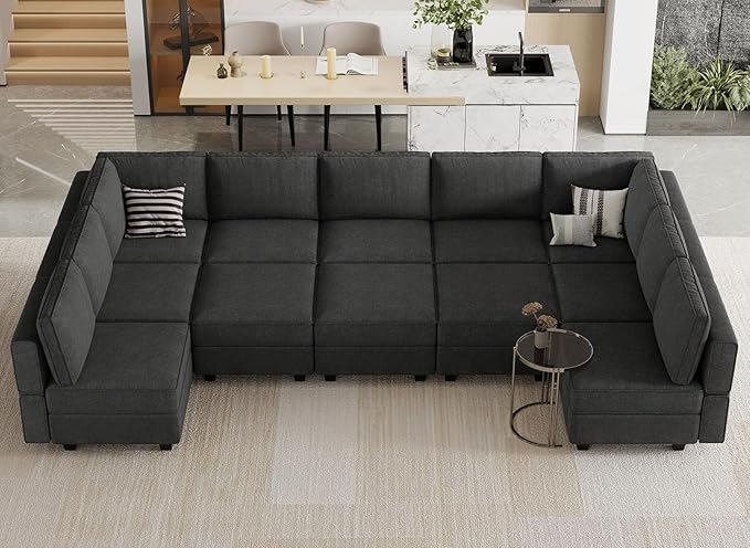 Modular Sleeper Sectional Sofa Couch Oversized U Shaped Sofa with Storage Convertible