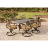 Traditions 7-Piece Patio Dining Set with 6 Swivel Rocker Chairs