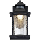 Westray Outdoor Wall Light Fixture LED Black Lantern 11 1/2" Clear