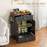 Raised Dog Feeding Station with Storage Cabinet