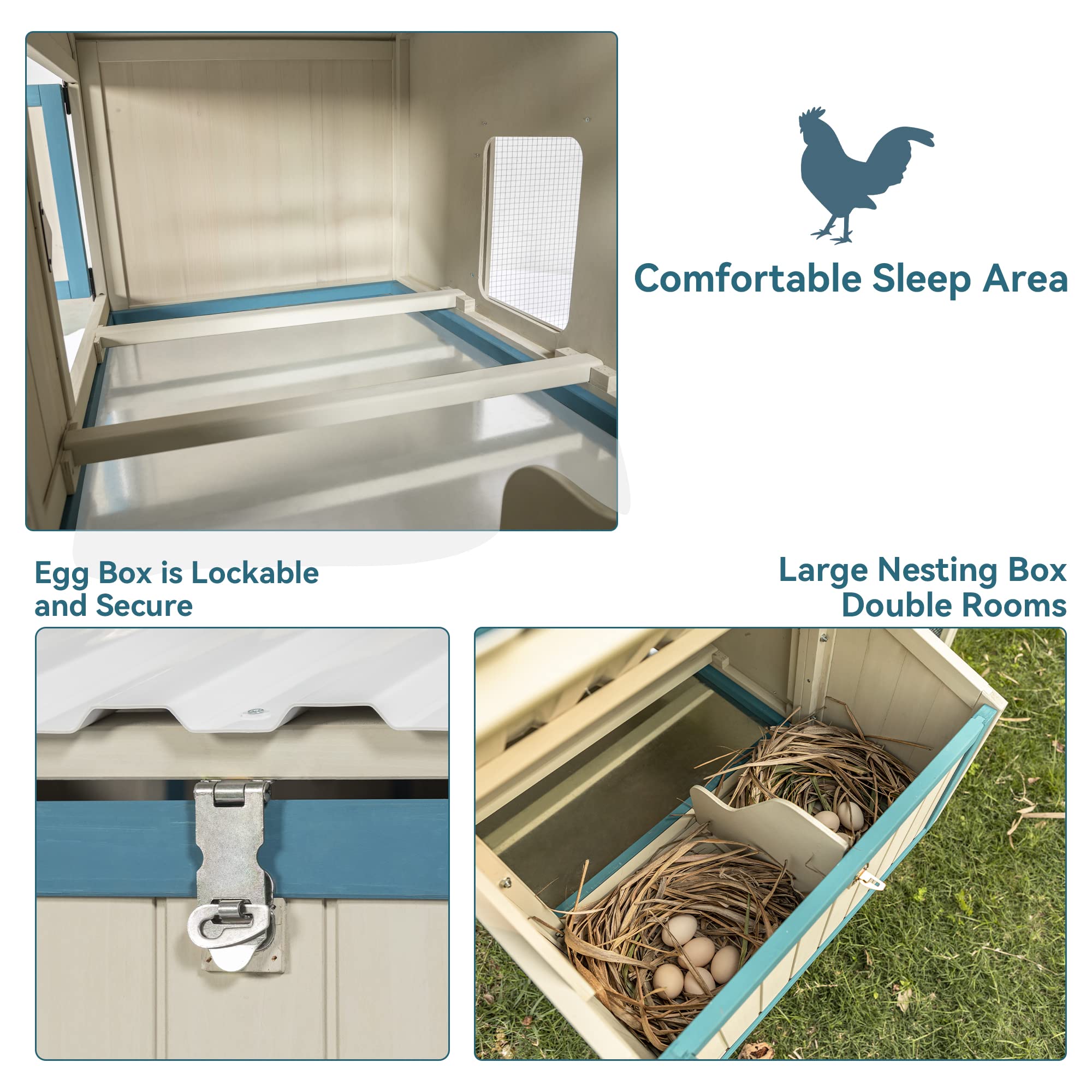ClearTop Chicken Coop with Nesting Box & Transparent Panels