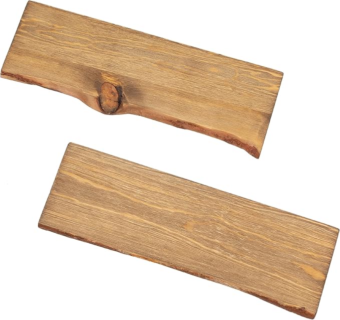 36” Sustainable Sunset Cedar Live Edge Wood Shelf (Wood Only) 2-Pack