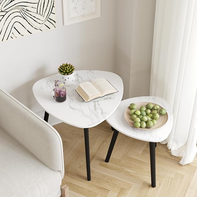 Bamboo Nesting Triangle End Table