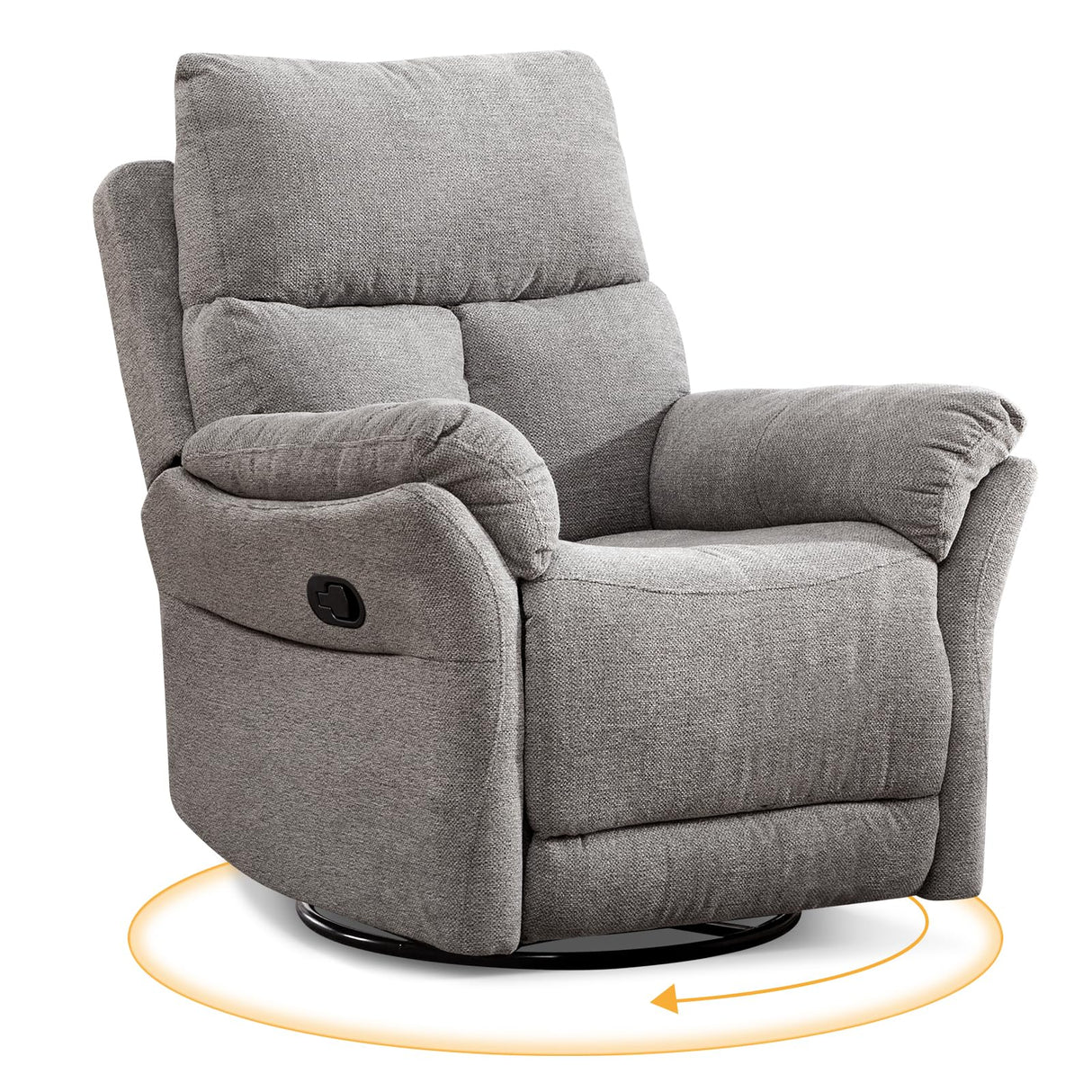 Swivel Rocker Recliner Nursery Chair, Manual Glider Rocking Recliner Chairs for Adults,