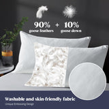 Goose Feathers Down Pillows, Hotel Collection Standard Pillows for Sleeping