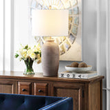 Lighting Collection Kensen Farmhouse Sandy Pearl 27-inch Bedroom Living Room Home