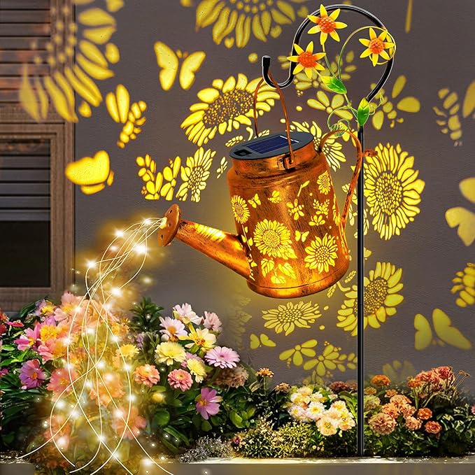 Solar Garden Lights Outdoor, Solar Watering Can Lights Garden Decor Gifts for
