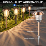 Solar Lights Outdoor Waterproof, 4 Pack Solar Lights for Outside, 10-40 LM Dimmable LED