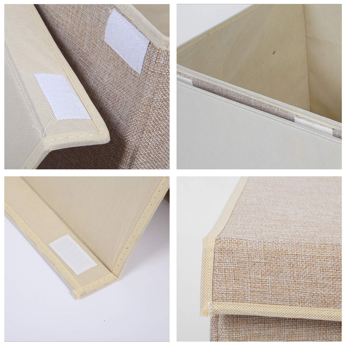 popoly Large Toy Box Chest Storage with Flip-Top Lid, Collapsible Kids Storage Boxes Container Bins for Toys, Playroom Organizers, 25"x13" x16"(Linen Beige)